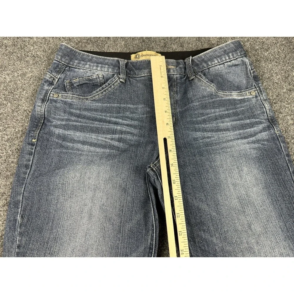 Democracy Ab Technology Jeans Women's Sz 6 Blue Raw Hem Frayed Cropped 30X25 - Picture 7 of 15